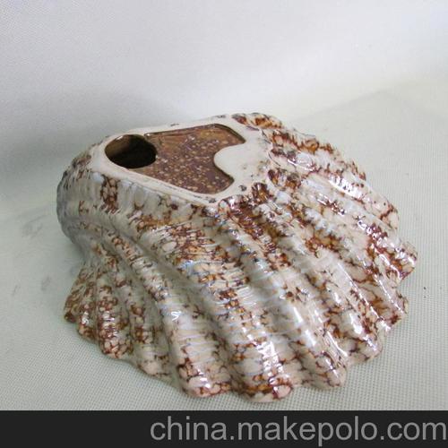 陶瓷工艺品 窑变工艺贝类盘 家居礼品 贝类饰品 je0050
