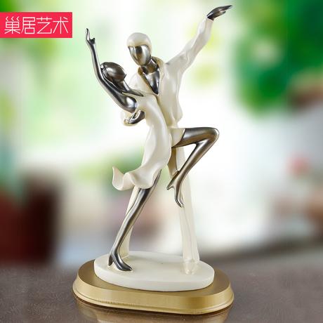 欧式舞蹈人物时尚树脂情侣工艺品摆件结婚礼物家居新婚房装饰礼品